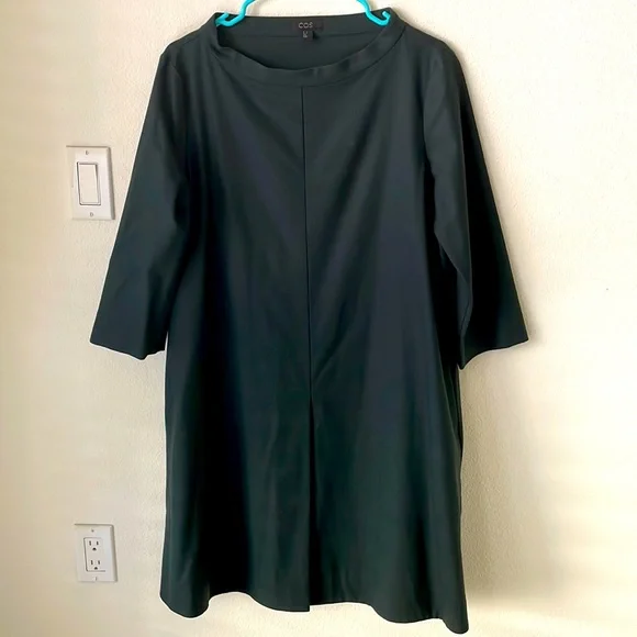 COS | Dresses | Cos Wool Mini Dress Green Size | Poshmark
